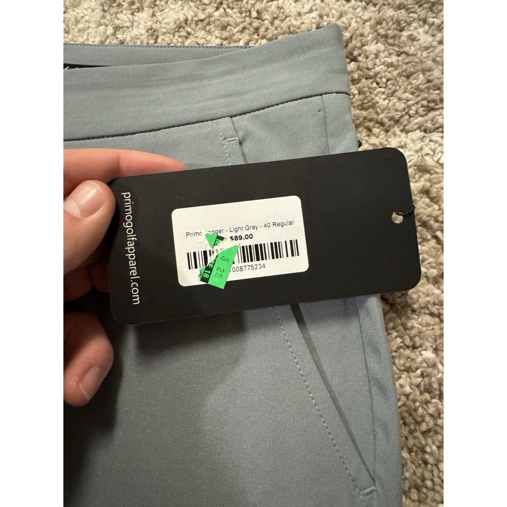 Primo Pants Men's Size 40 Gray Golf Casual‎ Chino Performance Jogger Ankle Zip - Picture 6 of 7
